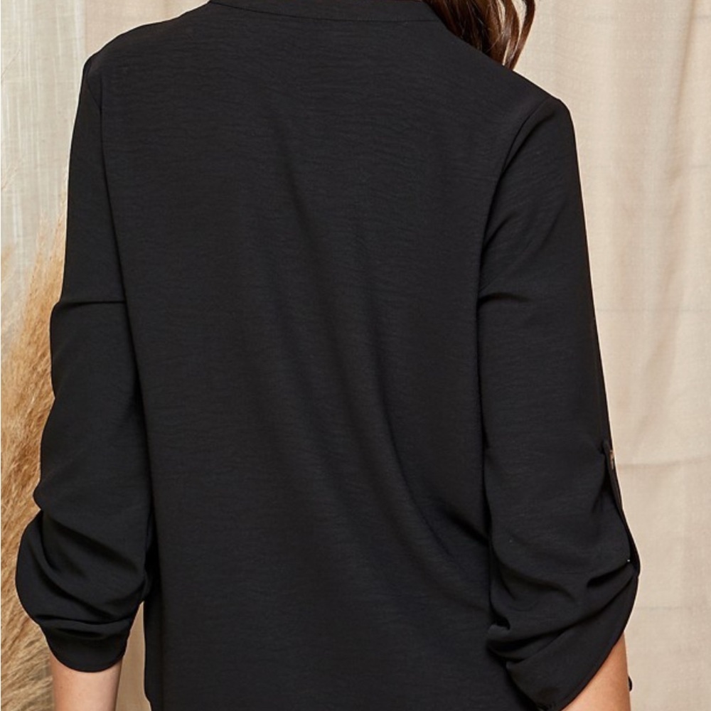 Elegant Black Women's Top - LARGE - Picture 4 of 7
